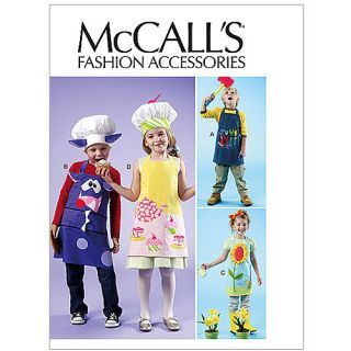 McCall's Kids' Aprons and Hats, All Sizes in 1 Envelope