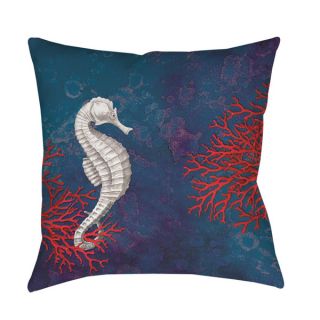 Thumbprintz Seastar Bay Seahorse Indoor/ Outdoor Throw Pillow