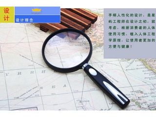 Wholesale Retail  G 888 075 73mm Handheld Magnifying Glass Loupe Reading Jewelry Diamond Led Lights 17.3x7.9x1.50cm