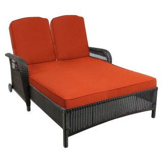 Threshold™ Madaga Wicker Patio Double Chaise Lounge   Terracotta