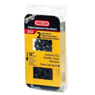 Oregon S52 14 in. Chainsaw Chain (2 Pack) S52T