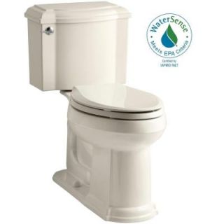 KOHLER Devonshire 2 piece 1.28 GPF Elongated Toilet with AquaPiston Flush Technology in Almond K 3837 47