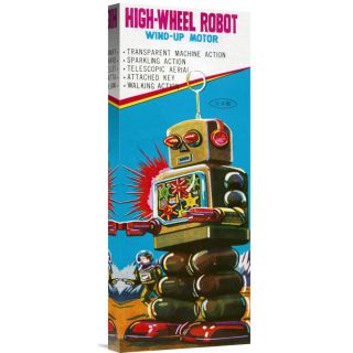 High Wheeled Robot by Retrobot Vintage Advertisement on Wrapped