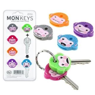 Fred & Friends Monkey Cool Chimp Key Cap Covers Six Color Keychain