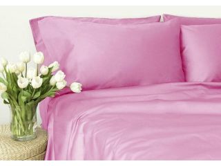 Super Soft and Elegant 4PC Sheet Set 400 Thread Count RV Camper Short Queen 100% Egyptian Cotton Pink Solid by HotHaat