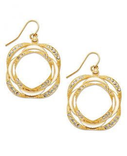 SIS by Simone I Smith 18k Gold over Sterling Silver Earrings, Crystal