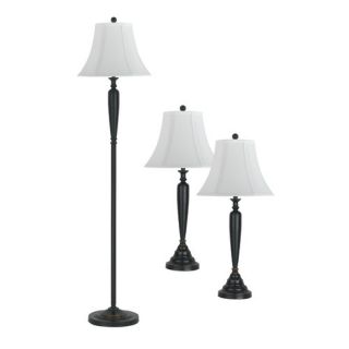 Cal Lighting 3 Piece 59 H Table Lamp with Bell Shade