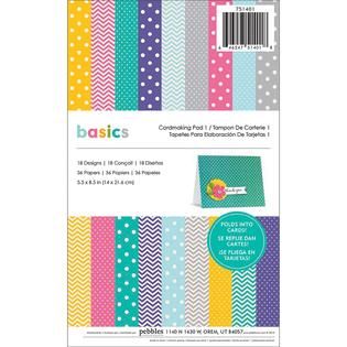 Basics Cardmaking Pad 5.5X8.5 36/Sheets #1 Brights, 18 Designs/2