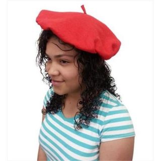 CoverYourHair am832 Red Felt Beret with Elastic