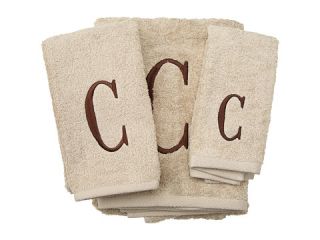 Avanti Premier Monogram Towel Set Letter C Linen Brown