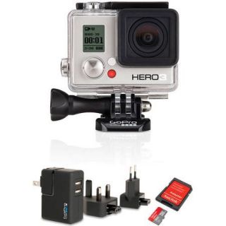 GoPro HERO3 White Camcorder with Bonus 16GB Class 10 Micro SD Card and Choice of Accessory Value Bundle
