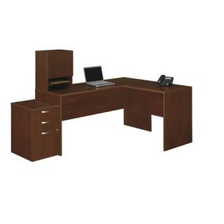 Venture L Shaped Desk with Micro Hutch by Bush Business Furniture