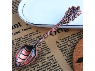 French Style Retro Grape Shape Stainless Steel Tableware Teaspoons