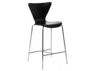 Euro Style Tendy C Counter Chair, Black Chrome Finish   2821
