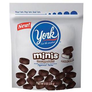 York Dark Chocolate Covered Peppermint Minis Pouch, 8 oz.