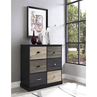 Dorel Home Furnishings Blackburn Black 6 door Storage Cabinet with