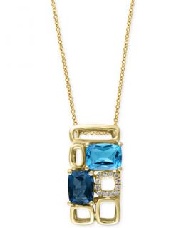 Mosaic By EFFY Blue Topaz (3 1/4 ct. t.w.) and Diamond Accent Pendant