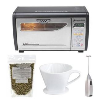 Behmor 1600 Plus Customizable Drum Coffee Roaster with Unroasted Coffee Beans & Accessory Bundle