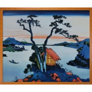 Lake Suwa in the Shinano Province by Katsushika Hokusai Framed Hand