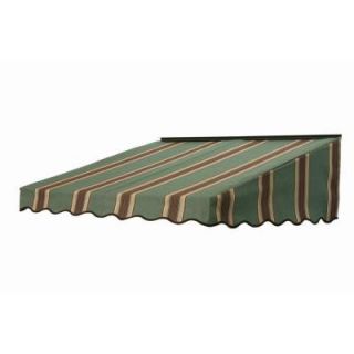 NuImage Awnings 6 ft. 2700 Series Fabric Door Canopy (19 in. H x 47 in. D) in Forest Vintage Bar Stripe 27X8X72494903X