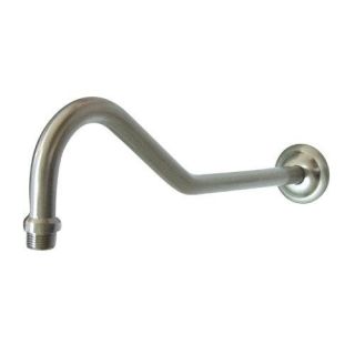 17 in. Shower Arm and Flange in Satin Nickel Finish