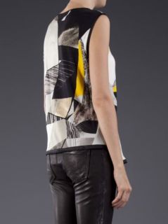 Helmut Lang Abstract Print Top
