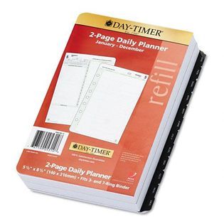 Day Timer Reference Dated Two Page per Day Organizer Refill