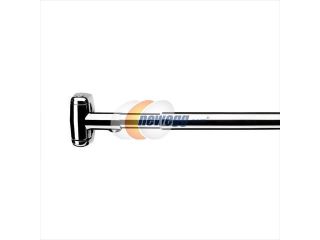 Croydex AD108541YW 72.875 in. Premium Telescopic Curved Rod Chrome