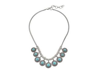 Lucky Brand Turquoise Collar Necklace Silver