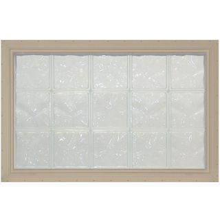 Pittsburgh Corning LightWise Decora Sand Vinyl New Construction Glass Block Window (Rough Opening: 64.3125 in x 33.1875 in; Actual: 63.3125 in x 32.1875 in)