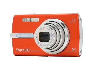 OLYMPUS Stylus 830 Orange 8.0 MP 5X Optical Zoom Digital Camera