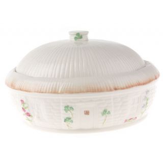 Belleek 2006 End of Edition Irish Cottage Covered Dish —