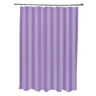 71 x 74 inch Lilac and Heather Striped Shower Curtain