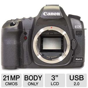 Canon EOS 5D Mark II Digital SLR Camera (Body Only)   21.1 Megapixel CMOS, HD Video Capture, 1920 x1980, 3.0 LCD, Black