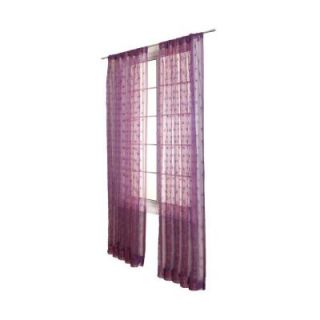 Home Decorators Collection Purple Fantasia Rod Pocket Curtain   55 in. W x 96 in. L FANPUR96RPP