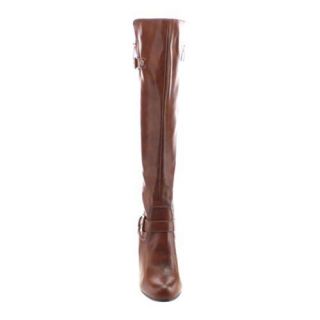 Womens Beston Bella 04 Knee High Boot Cognac Faux Leather   17741665