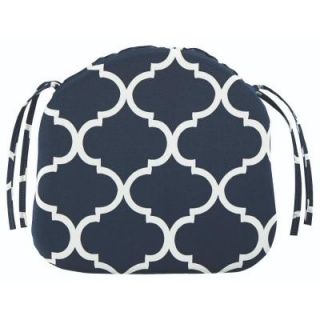Home Decorators Collection Landview Navy Outdoor Dining Chair Cushion 1572930360