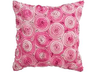 Avarada Triple Colour Floral Bouquet Throw Pillow Cover Decorative Sofa Couch Cushion Cover Zippered 16x16 Inch (40x40 cm) Pink