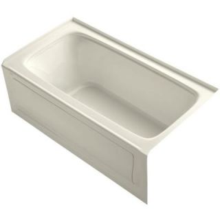KOHLER Bancroft 5 ft. Right Drain Soaking Tub in Biscuit with Bask Heated Surface K 1150 RAW 96