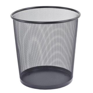 Buddy Products 10.5 in. Round Black Steel Mesh Wastepaper Basket ZD023 4