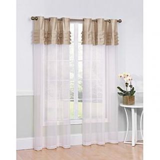 Essential Home Fantasy 54x84 Matte Sheer Panel with Pleated Top Faux