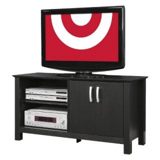 Wood TV Stand with Open Shelf Stand   Black (44)