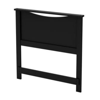 South Shore Furniture Majestic Twin Size Headboard in Pure Black 3107089