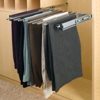 Rev A Shelf RPSC 2414CR Pull Out Pants Rack with slides   13 lbs.
