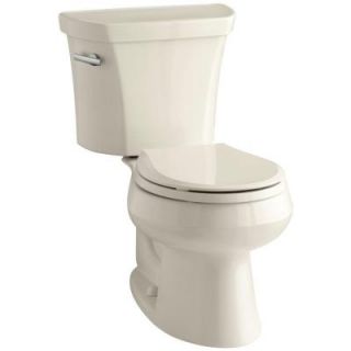 KOHLER Wellworth 2 piece 1.6 GPF Single Flush Round Toilet in Almond K 3977 47
