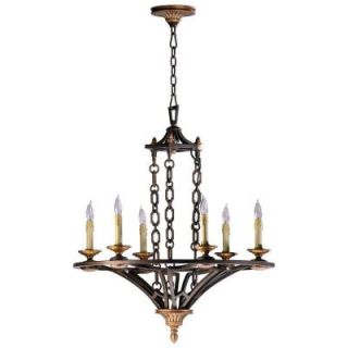 Filament Design Prospect 6 Light Oiled Bronze Chandelier 04648