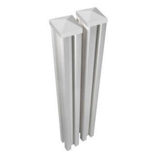 WamBam Fence 6 ft. H x 4.5 in. W x 4.5in D Premium Vinyl Posts with Caps (2 Pack) VP13008