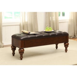 Treasure Trove Accents Front Royal Brown Accent Bench   17436617