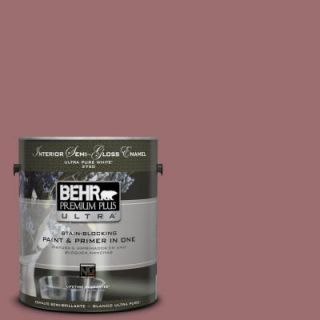 BEHR Premium Plus Ultra 1 gal. #150F 5 Mulled Wine Semi Gloss Enamel Interior Paint 375301
