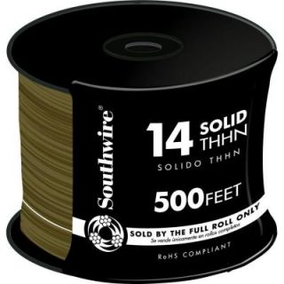 Southwire 500 ft. 14 Brown Solid THHN Wire 11586558
